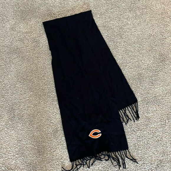Soft Navy blue NFL CHICAGO BEARS Adult Knit acrylic fringed winter Scarf - Picture 1 of 2
